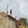 Construction de la charpente du Puits-figuier